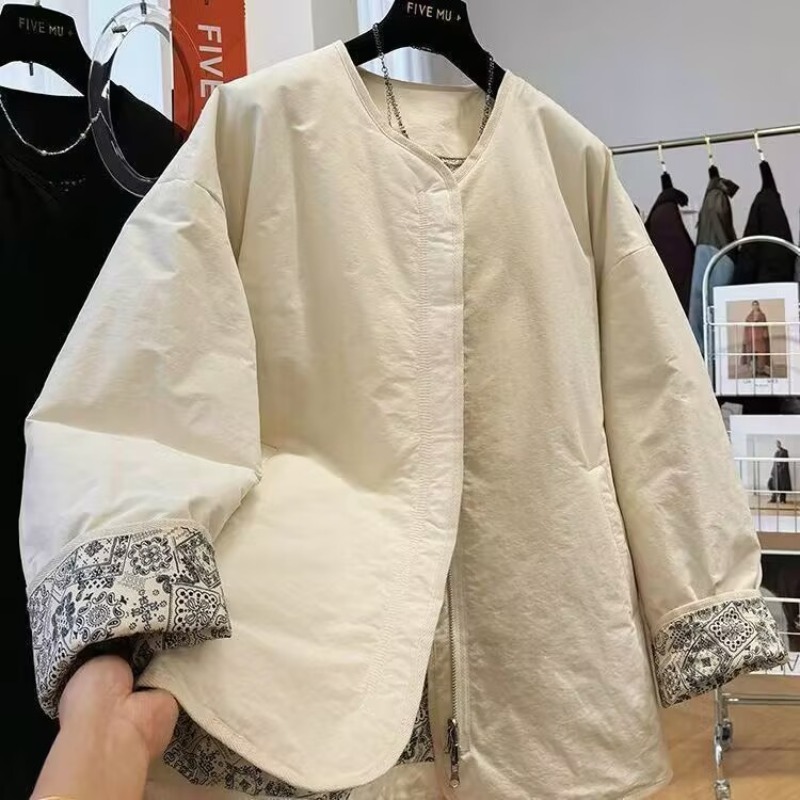 1761619669242_5Ypas6.jpg Women's Winter Cotton Padded Jacket Retro Round Neck Loose Fit