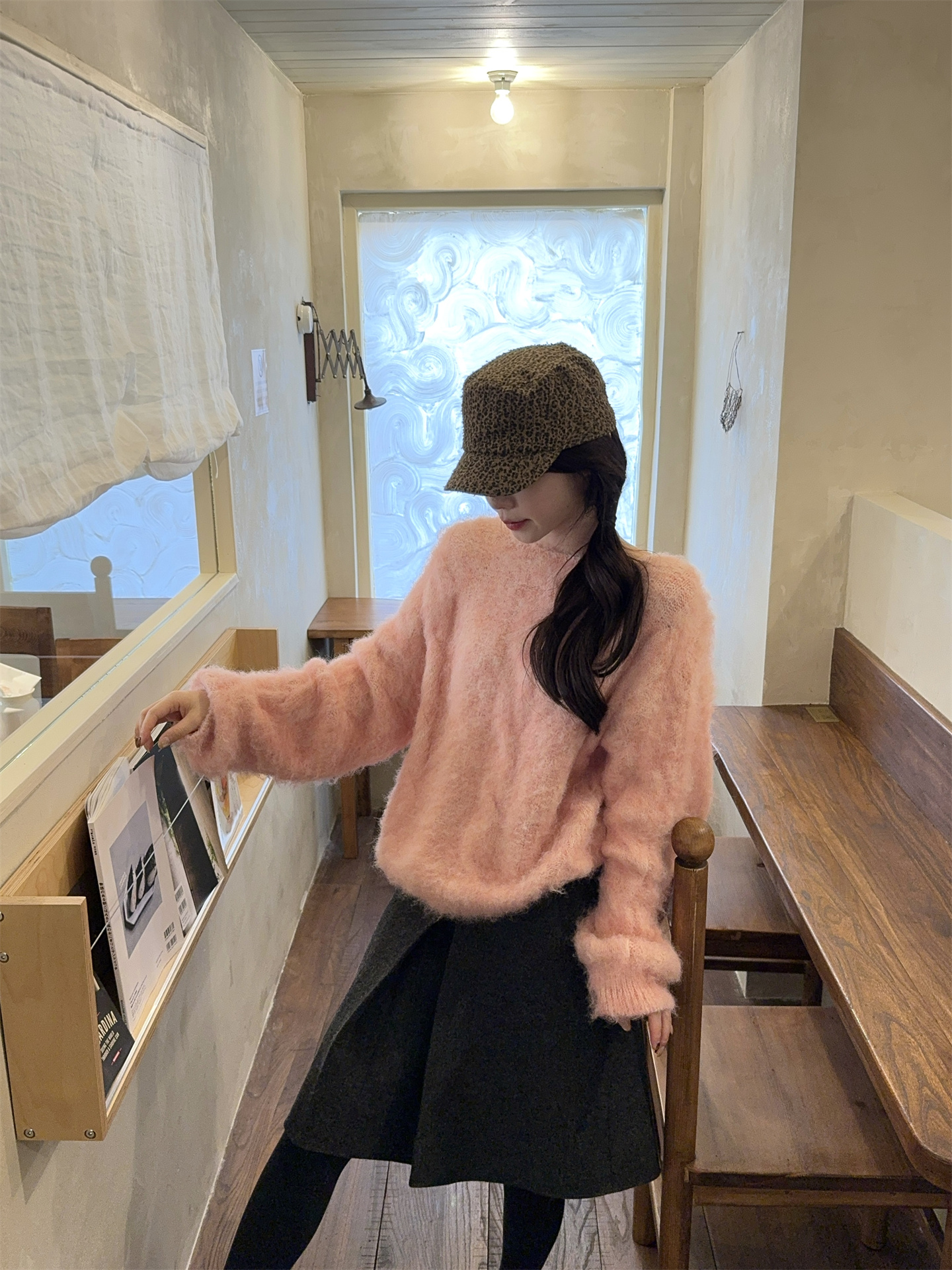 1765211644682_uUSkYy.jpg Women's Lazy Soft Fuzzy Pullover Sweater in Lotus Root and Green